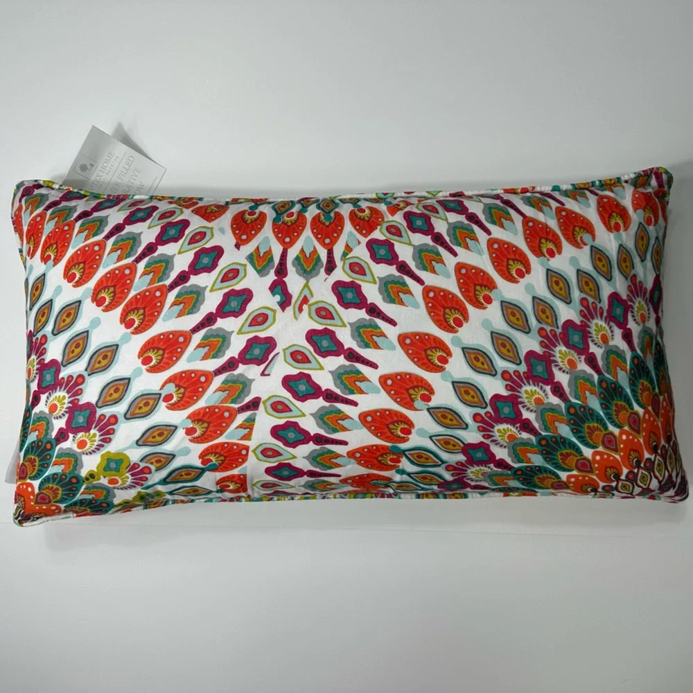 NWT Mirage Multicolor Three Girrafes Applique 12 in. x 24 in. Throw Pillow